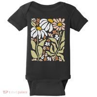 Boho Wildflowers Floral Nature Flower Baby Bodysuit thumb 0