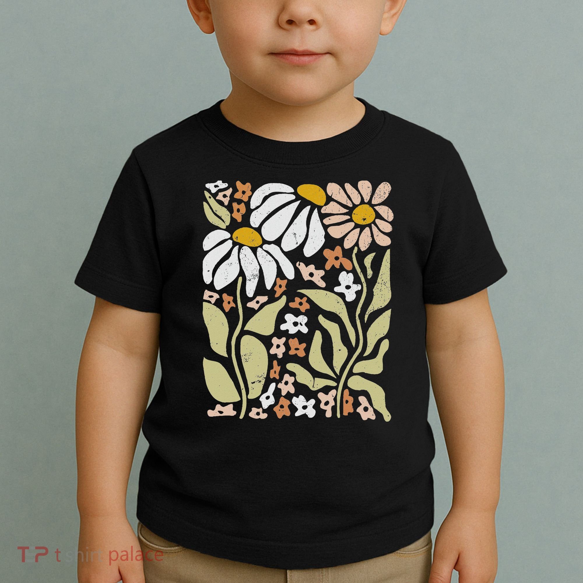 Boho Wildflowers Floral Nature Flower Toddler T-Shirt