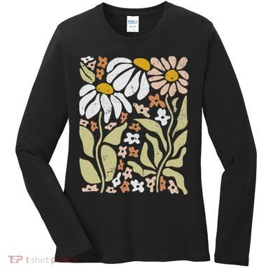 Boho Wildflowers Floral Nature Flower Women's Long Sleeve Shirt