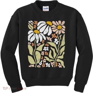 Boho Wildflowers Floral Nature Flower Kids Sweatshirt