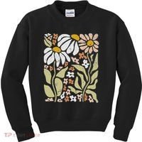 Boho Wildflowers Floral Nature Flower Kids Sweatshirt thumb 0