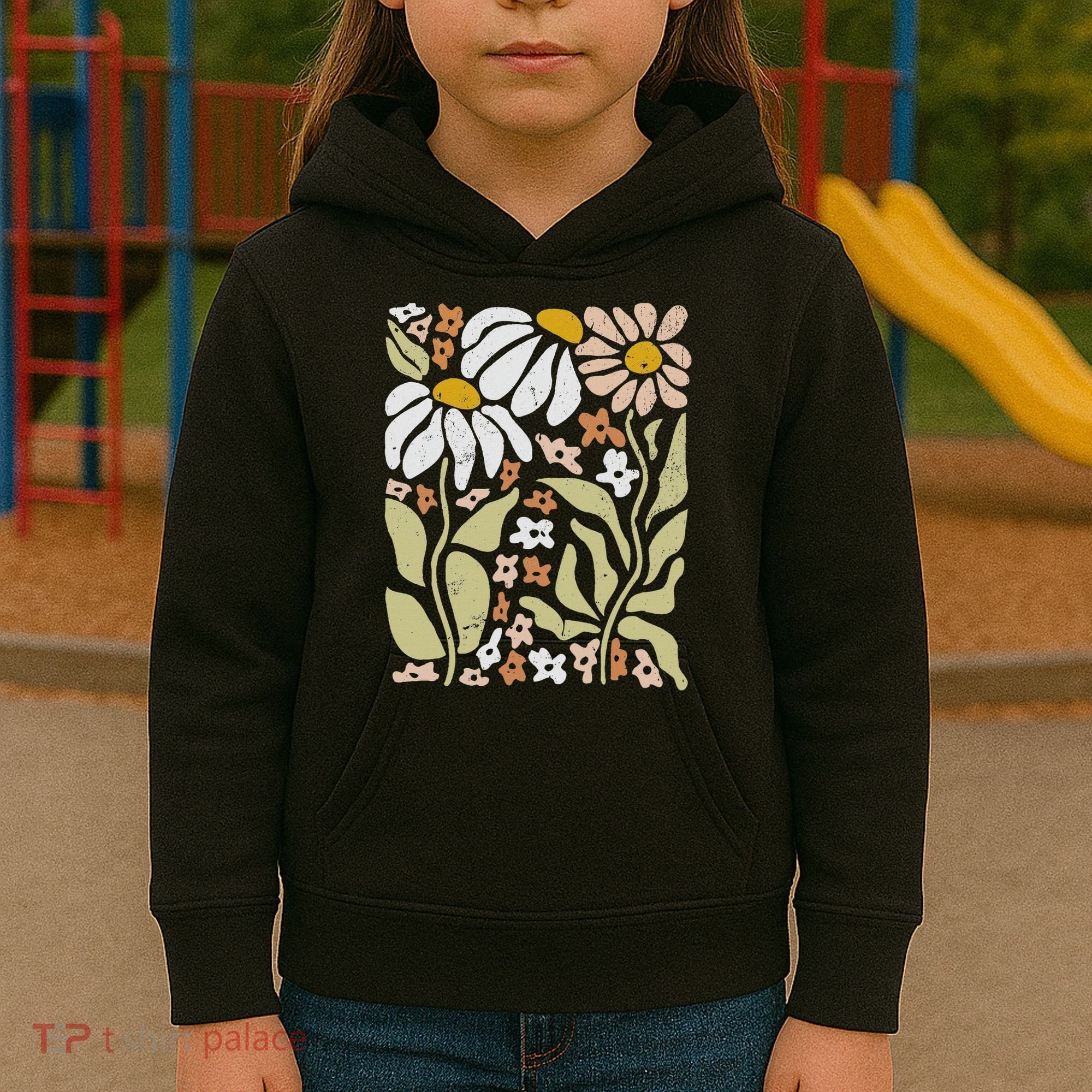 Boho Wildflowers Floral Nature Flower Kids Hoodie