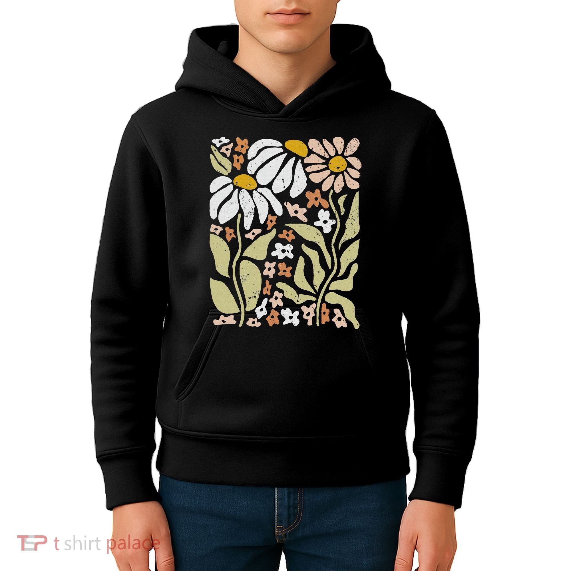 Boho Wildflowers Floral Nature Flower Kids Hoodie