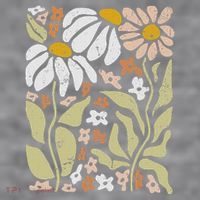 Boho Wildflowers Floral Nature Flower Women's Racerback Cropped Tank thumb 2