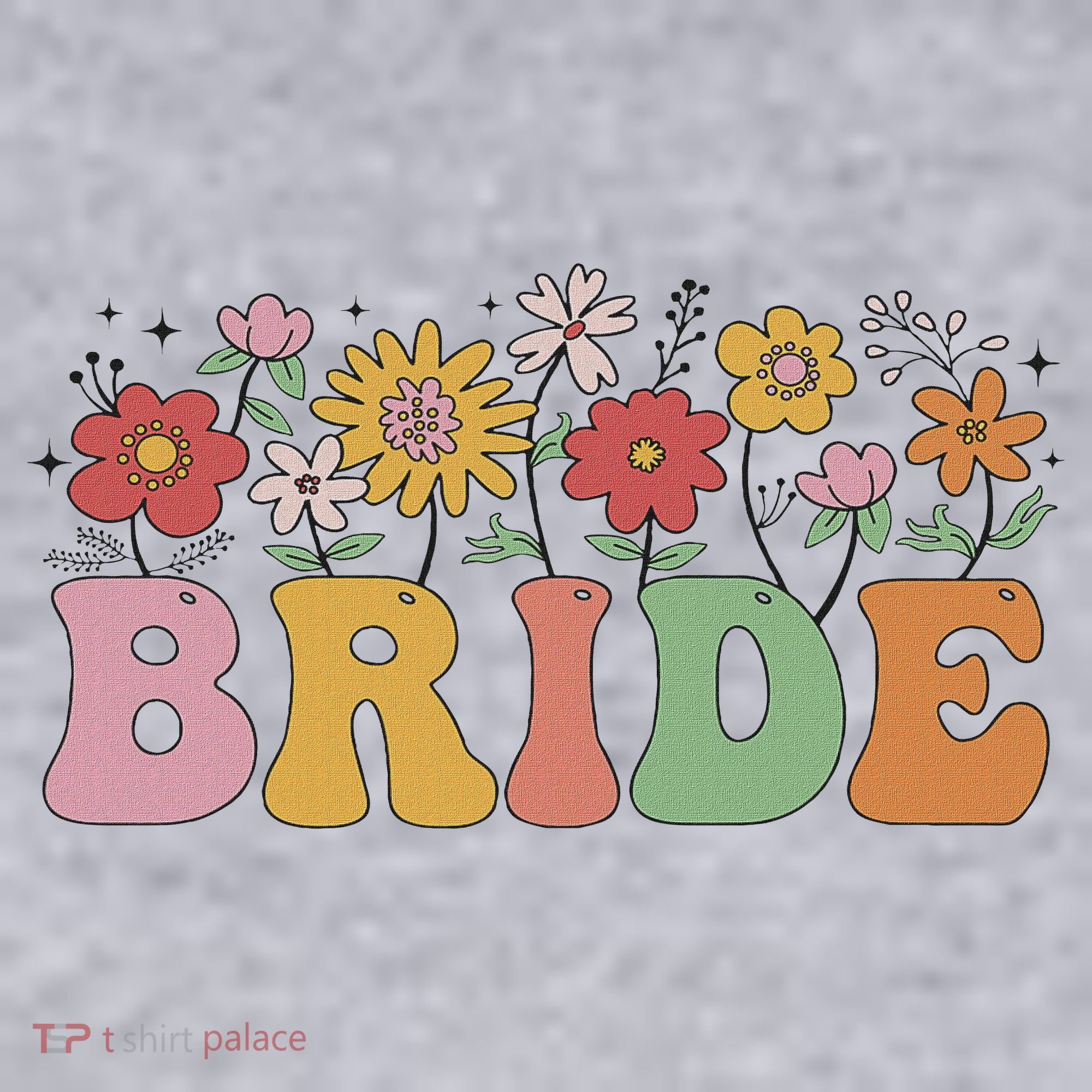 Bride Wildflower Floral Bridal Party Wedding Bachelorette Women's Sweatshirt