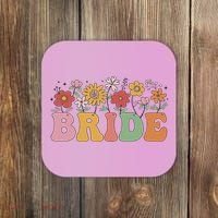 Bride Wildflower Floral Bridal Party Wedding Bachelorette Coaster thumb 0