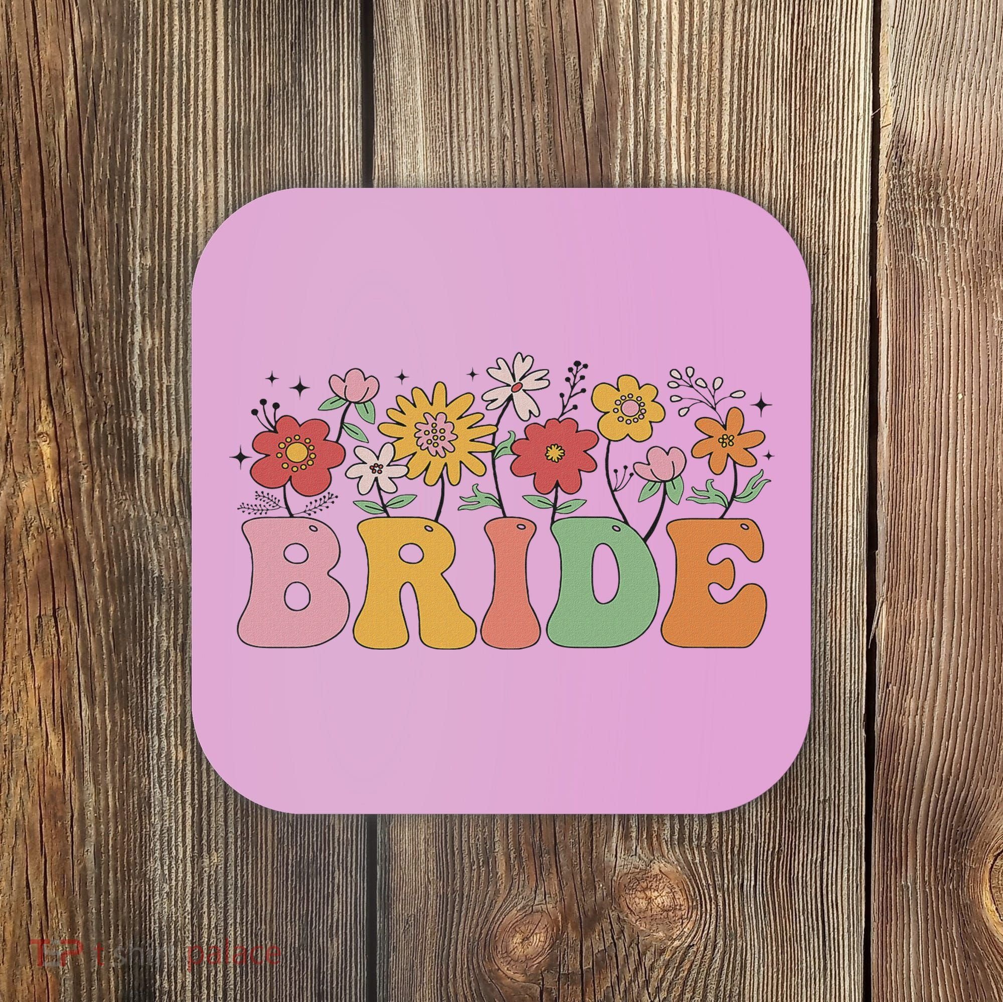 Bride Wildflower Floral Bridal Party Wedding Bachelorette Coaster