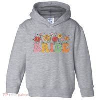 Bride Wildflower Floral Bridal Party Wedding Bachelorette Toddler Hoodie thumb 0