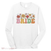Bride Wildflower Floral Bridal Party Wedding Bachelorette Long Sleeve Shirt thumb 0