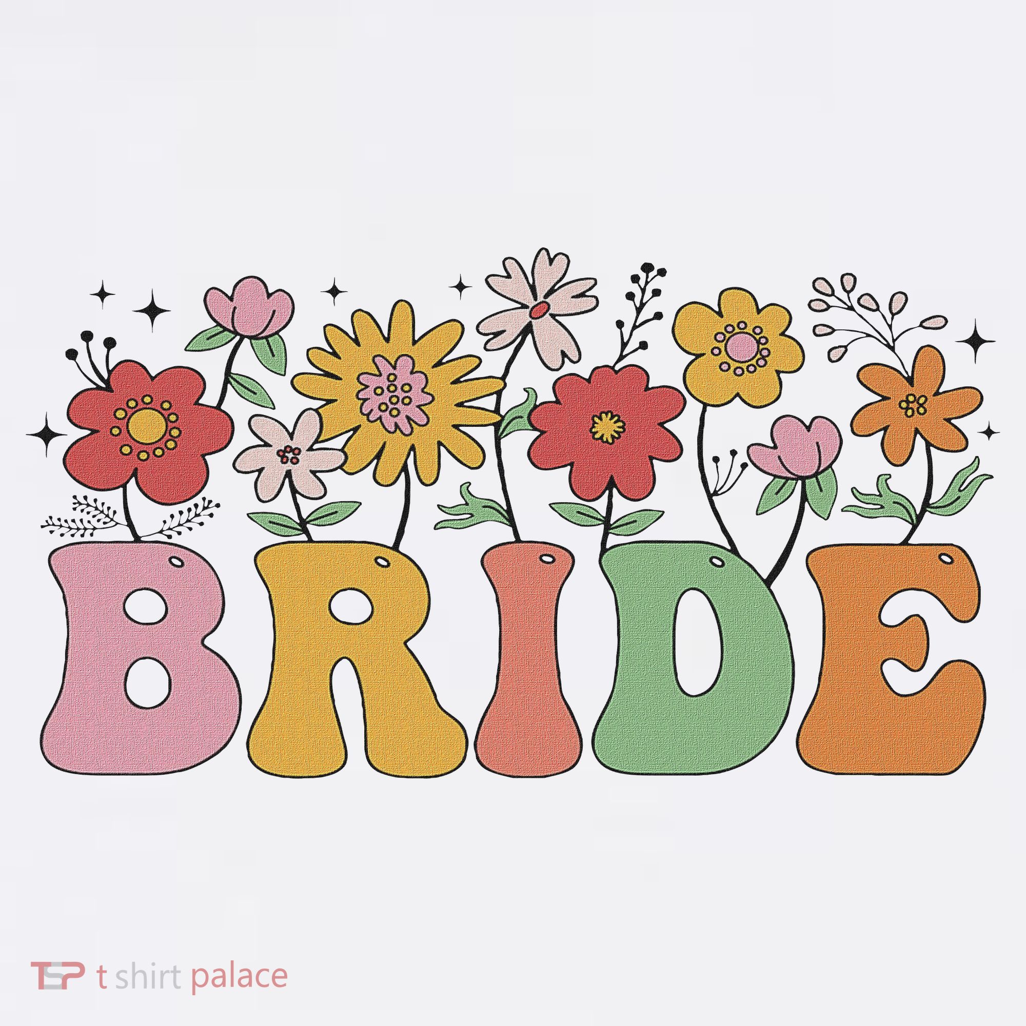 Bride Wildflower Floral Bridal Party Wedding Bachelorette Long Sleeve Shirt