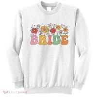 Bride Wildflower Floral Bridal Party Wedding Bachelorette Sweatshirt thumb 0