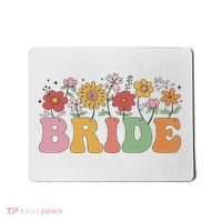 Bride Wildflower Floral Bridal Party Wedding Bachelorette Mousepad thumb 0