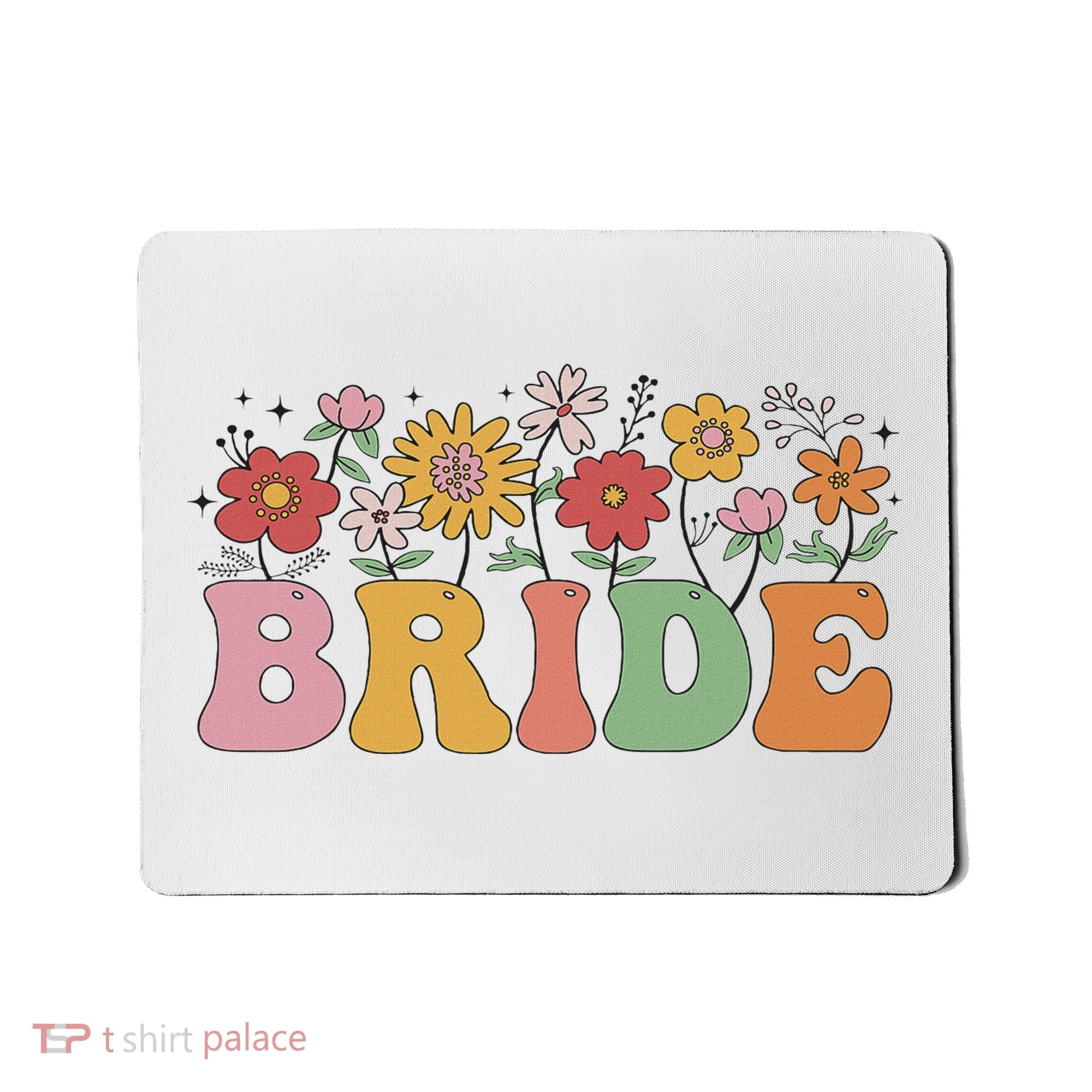 Bride Wildflower Floral Bridal Party Wedding Bachelorette Mousepad