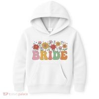 Bride Wildflower Floral Bridal Party Wedding Bachelorette Kids Hoodie thumb 0
