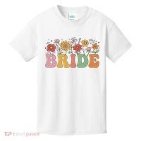 Bride Wildflower Floral Bridal Party Wedding Bachelorette Kids T-Shirt thumb 0
