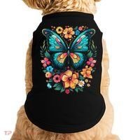 Butterfly With Flowers I Aesthetic Butterfly Doggie Tank thumb 0