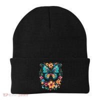 Butterfly With Flowers I Aesthetic Butterfly Beanie thumb 0