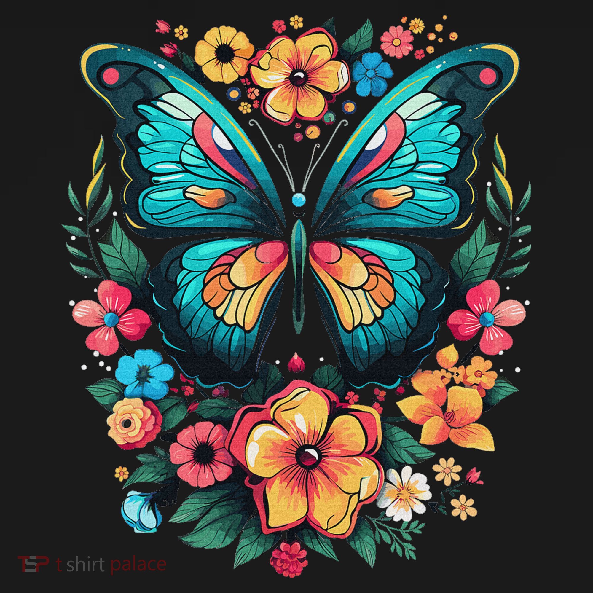 Butterfly With Flowers I Aesthetic Butterfly Women's Hoodie