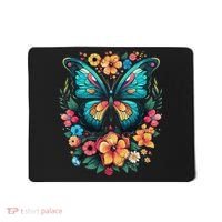 Butterfly With Flowers I Aesthetic Butterfly Mousepad thumb 0