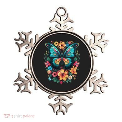 Butterfly With Flowers I Aesthetic Butterfly Ornament