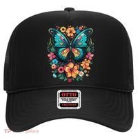 Butterfly With Flowers I Aesthetic Butterfly Hat thumb 0