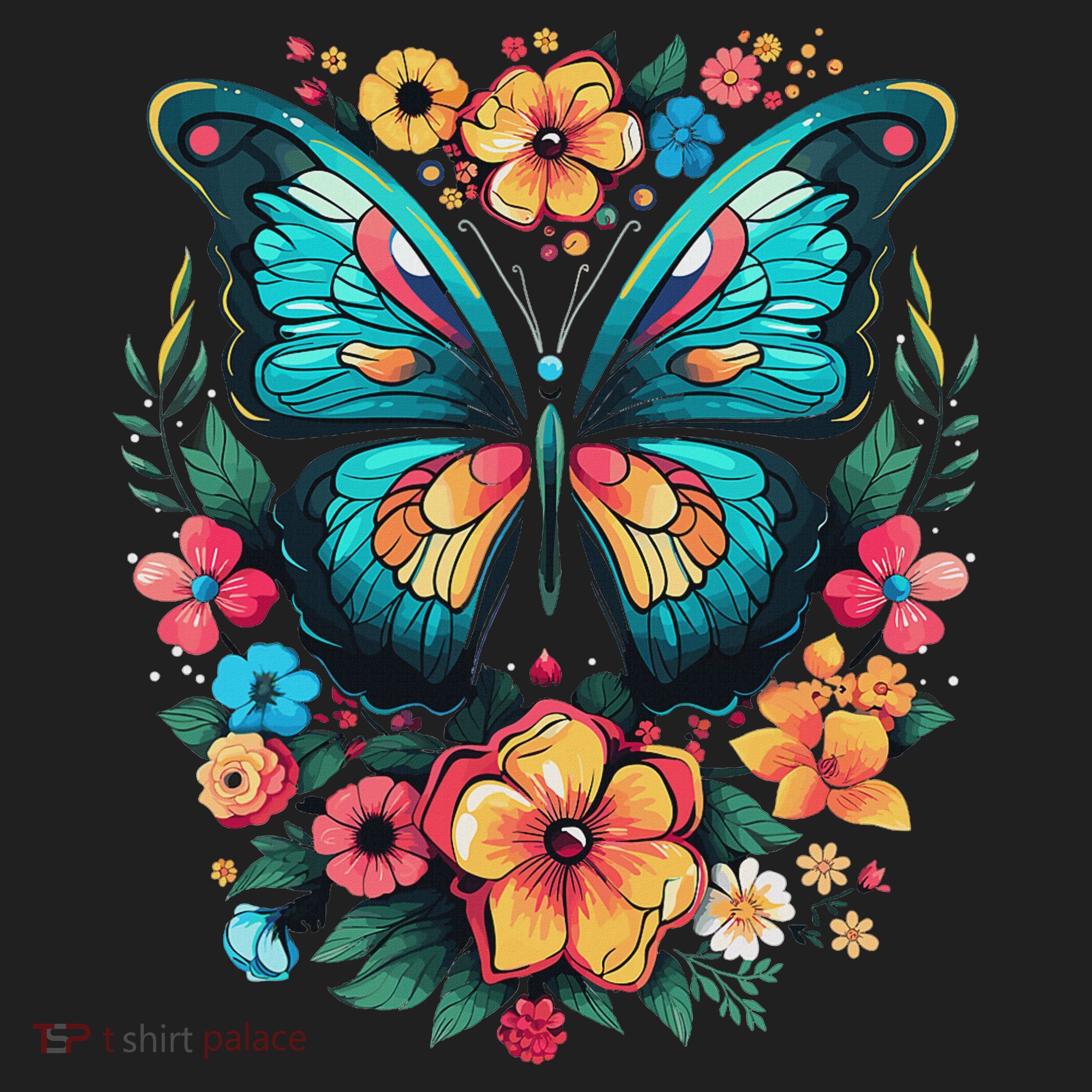 Butterfly With Flowers I Aesthetic Butterfly Hat