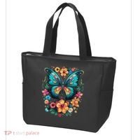 Butterfly With Flowers I Aesthetic Butterfly Tote Bag thumb 3