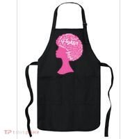 Black Woman Fighter Support Breast Cancer Apron thumb 0
