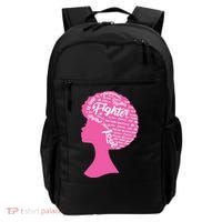 Black Woman Fighter Support Breast Cancer Backpack thumb 0