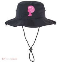 Black Woman Fighter Support Breast Cancer Bucket Hat thumb 0