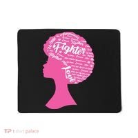 Black Woman Fighter Support Breast Cancer Mousepad thumb 0