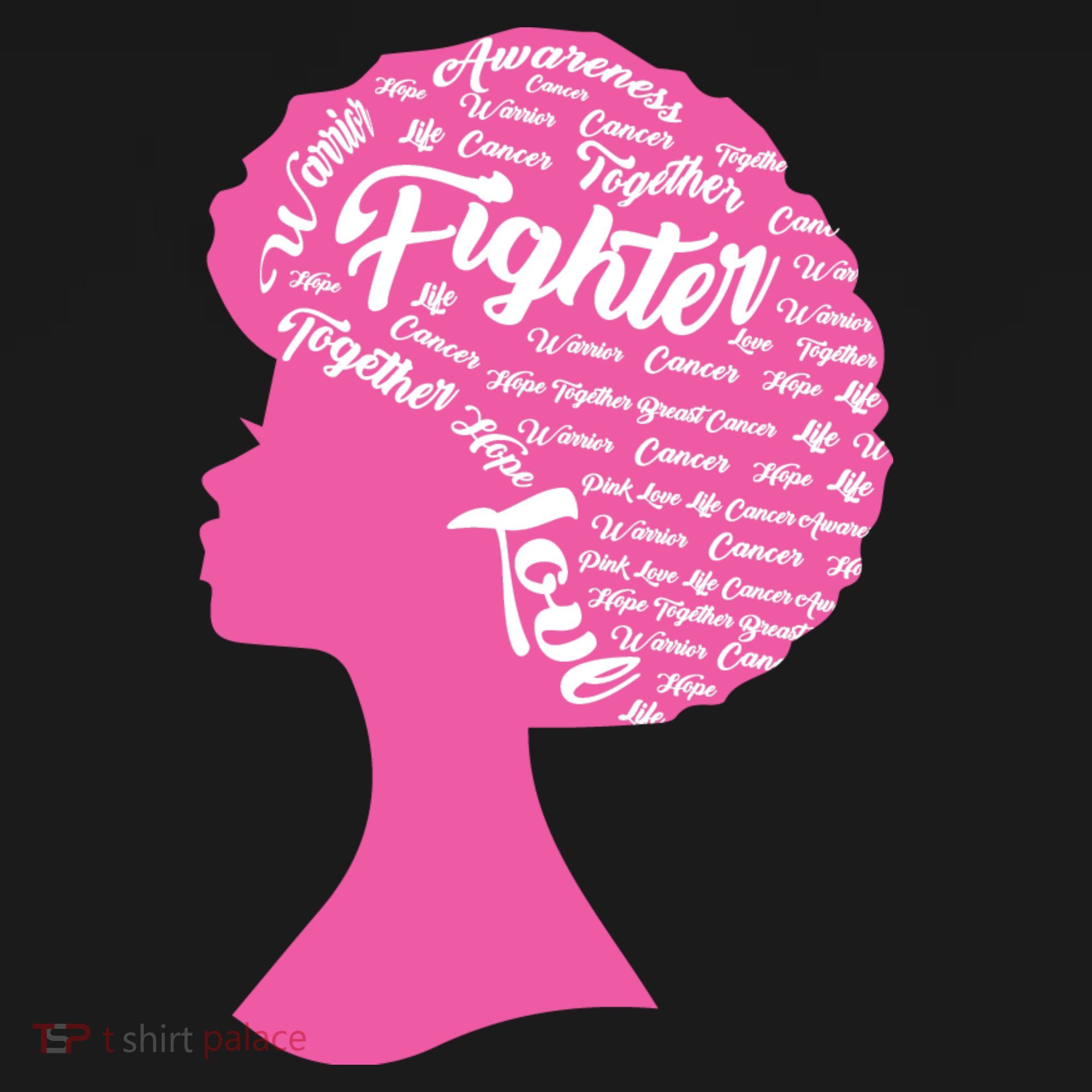 Black Woman Fighter Support Breast Cancer Mousepad