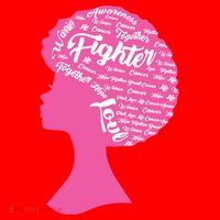 Black Woman Fighter Support Breast Cancer Santa Hat thumb 1
