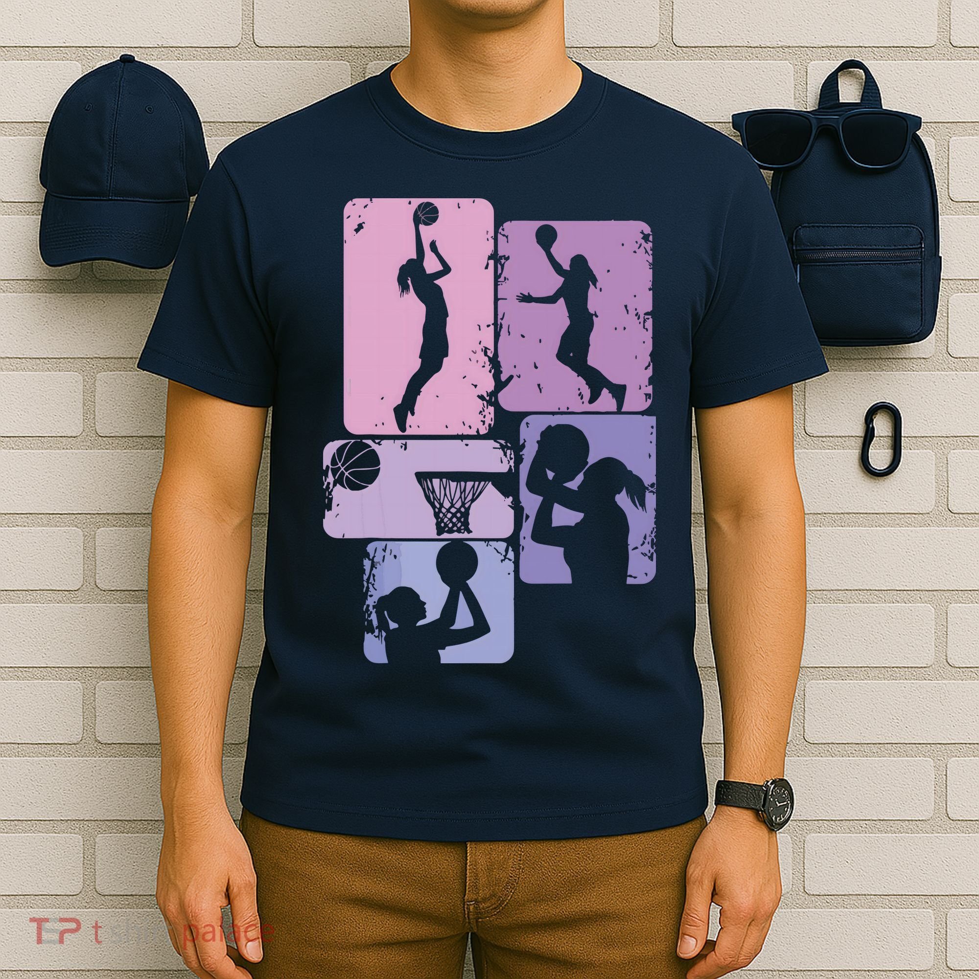 Basketball Women, Female Basketball Player T-Shirt