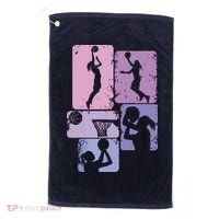 Basketball Women, Female Basketball Player Golf Towel thumb 0