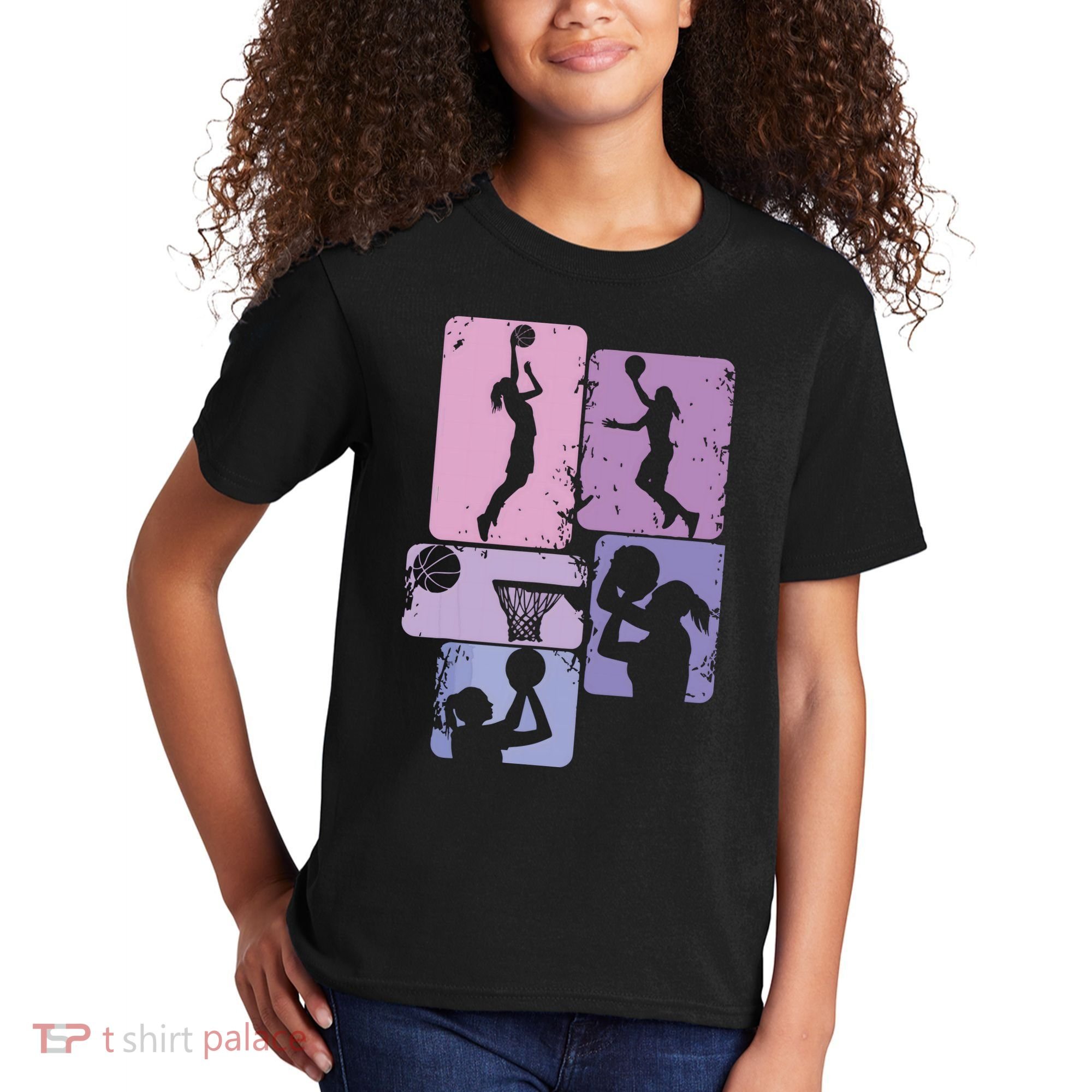 Basketball Women, Female Basketball Player Kids T-Shirt