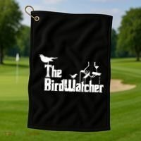 Bird Watching Funny Bird Watcher Golf Towel thumb 1