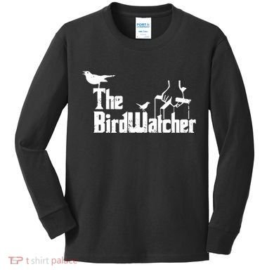 Bird Watching Funny Bird Watcher Kids Long Sleeve Shirt