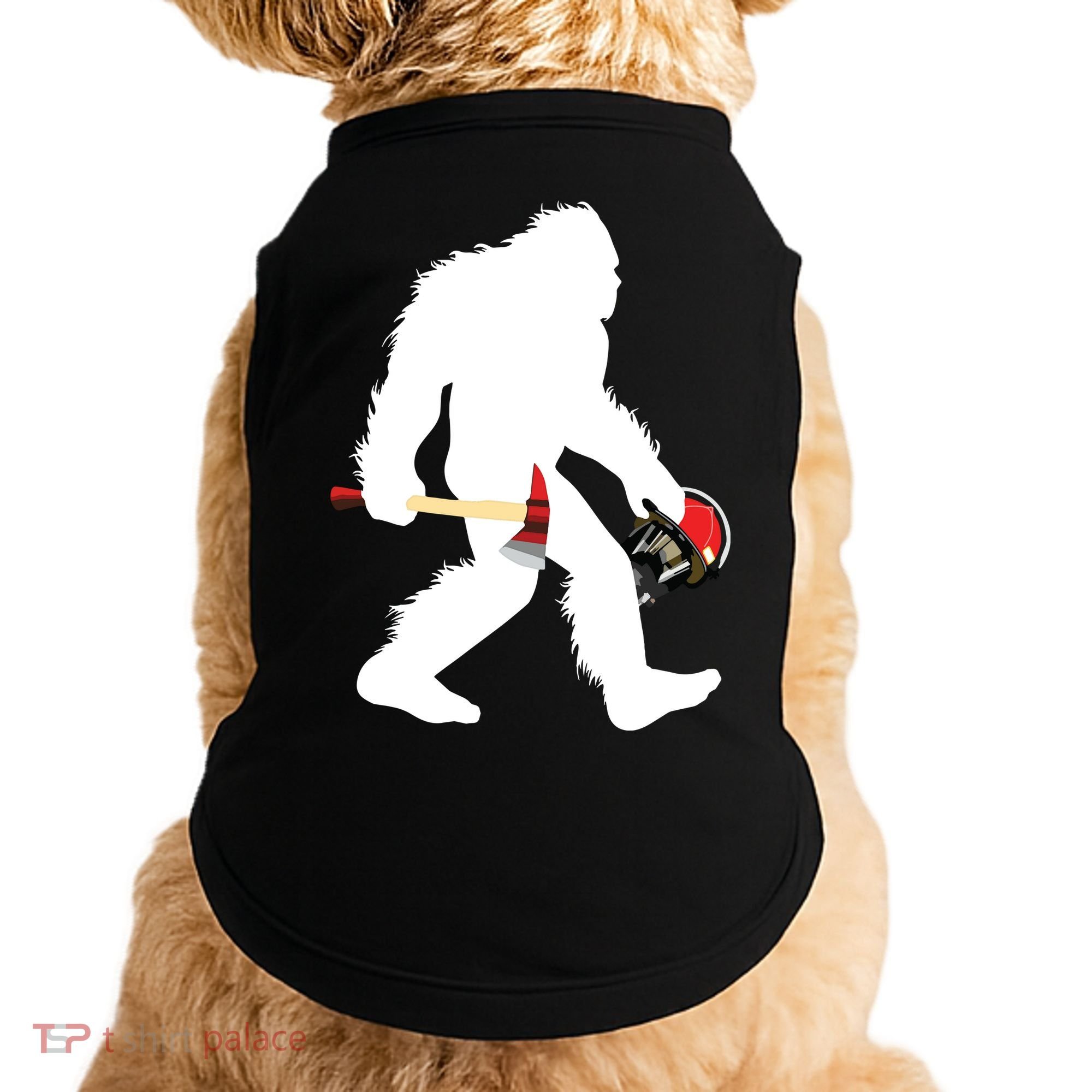 Bigfoot Wildland Firefighter Woodland Sasquatch Fireman Doggie Tank