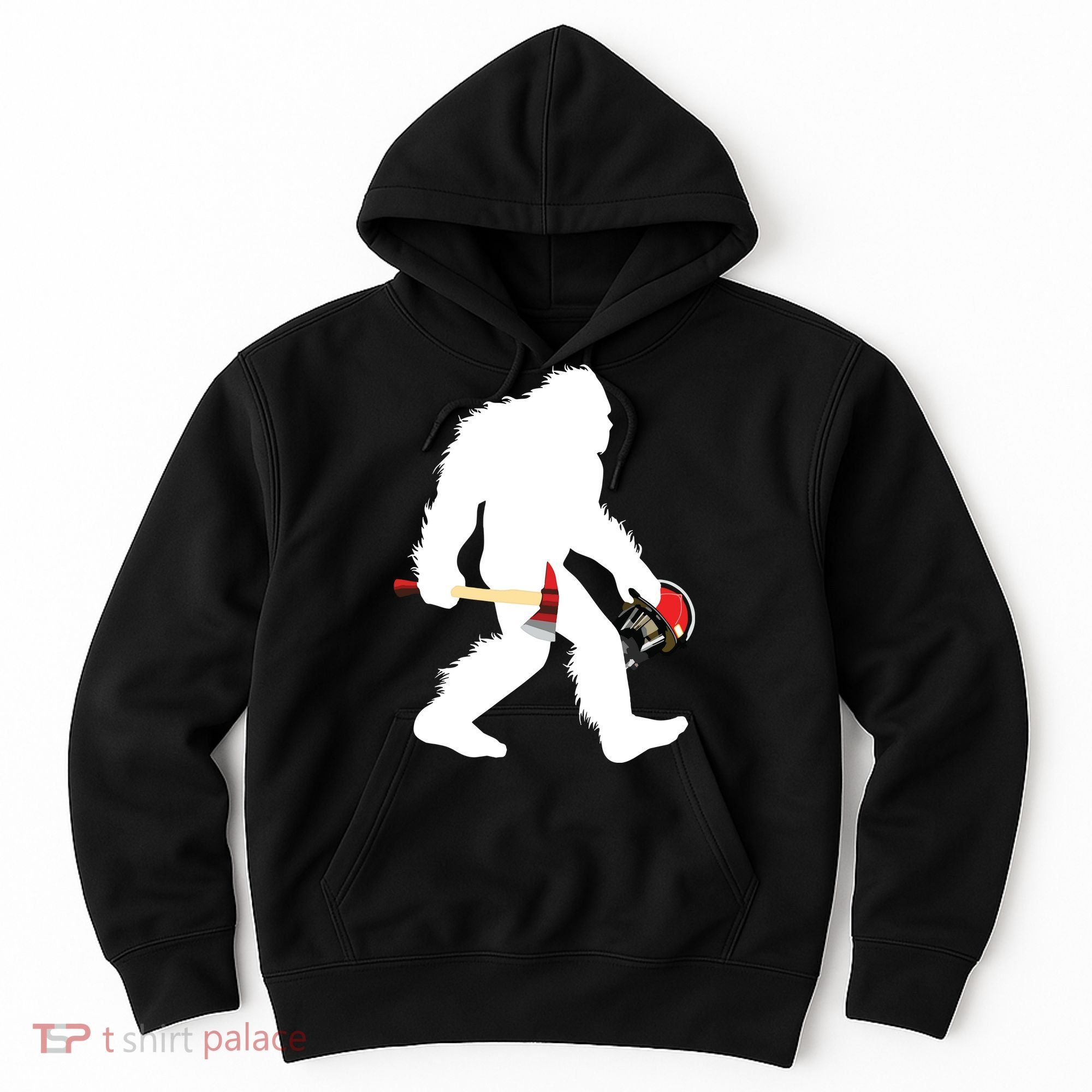 Bigfoot Wildland Firefighter Woodland Sasquatch Fireman Hoodie