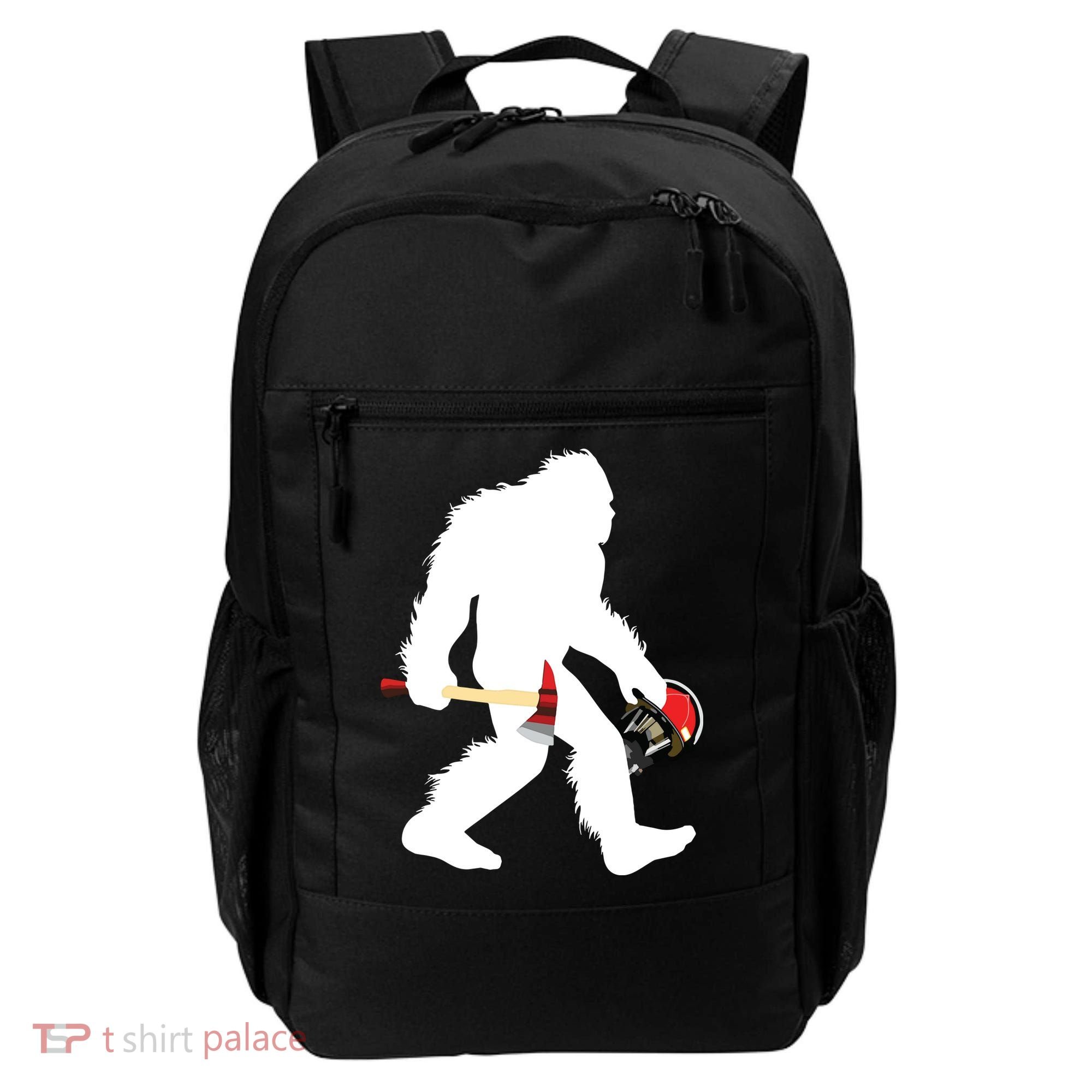 Bigfoot Wildland Firefighter Woodland Sasquatch Fireman Backpack