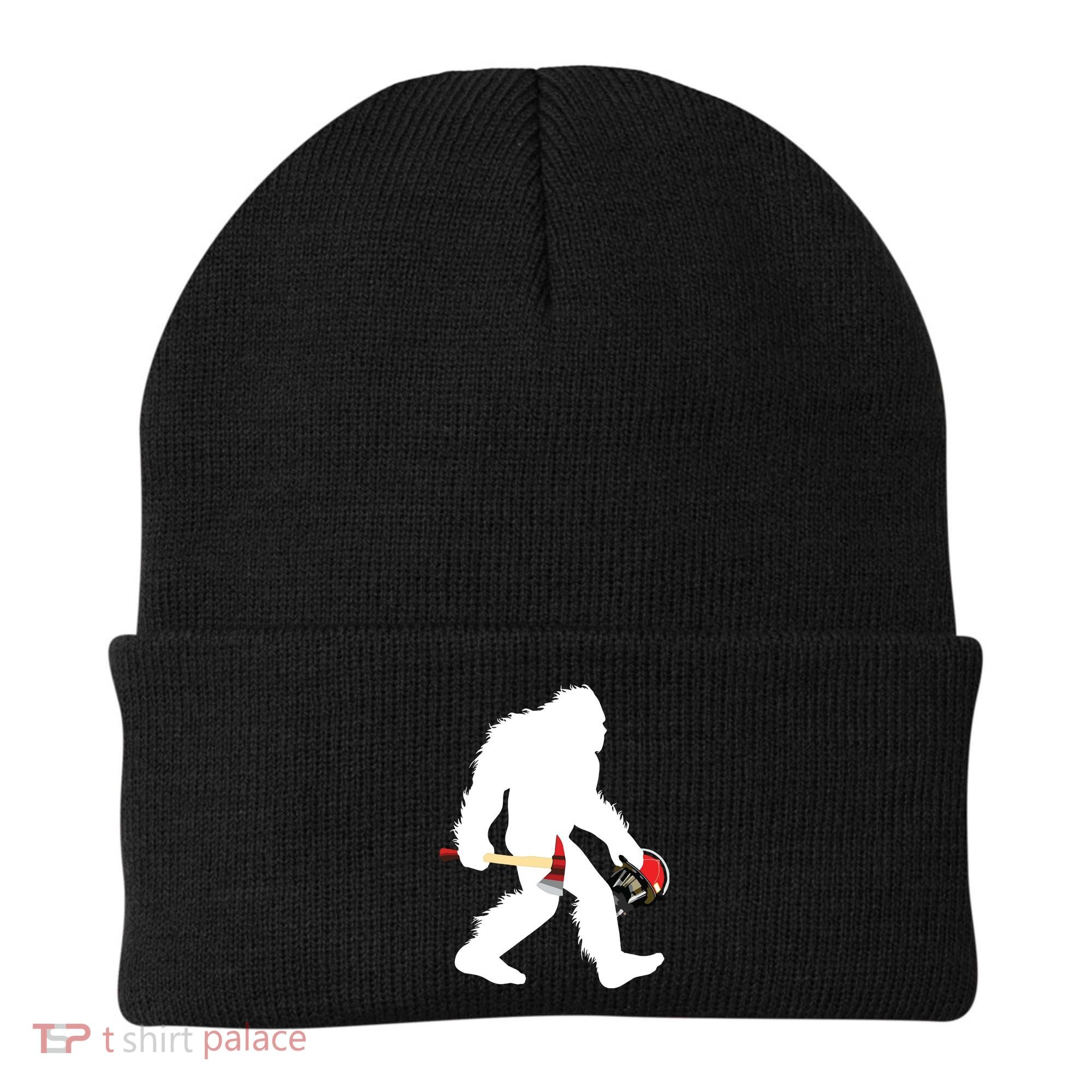 Bigfoot Wildland Firefighter Woodland Sasquatch Fireman Beanie