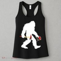 Bigfoot Wildland Firefighter Woodland Sasquatch Fireman Women's Tank Top thumb 3