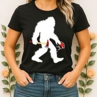 Bigfoot Wildland Firefighter Woodland Sasquatch Fireman Women's T-Shirt thumb 2