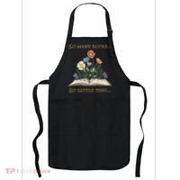 Book With Flower So Many Books Little Time Love To Read Apron thumb 0