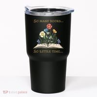 Book With Flower So Many Books Little Time Love To Read Tumbler thumb 0