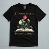 Book With Flower So Many Books Little Time Love To Read T-Shirt thumb 5