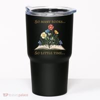 Book With Flower So Many Books Little Time Love To Read Tumbler thumb 0