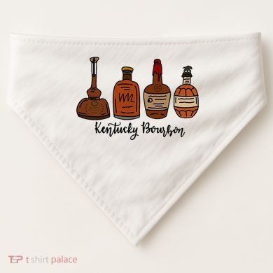 Bourbon Whiskey Favorite Bourbons Distillery USA-Made Doggie Bandana