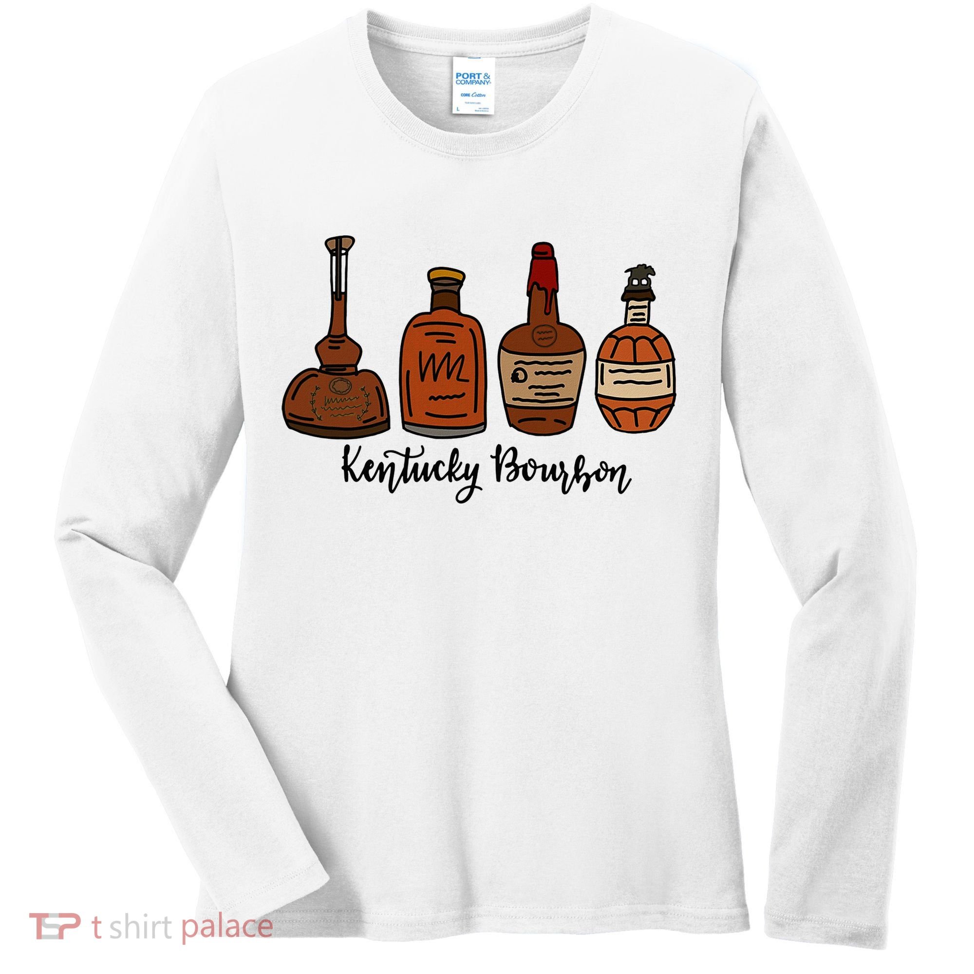 Bourbon Whiskey Favorite Bourbons Distillery Women's Long Sleeve Shirt